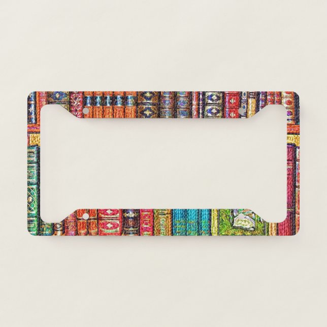 Library Books License Plate Frame (Front)