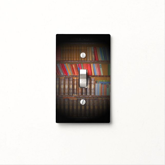 Library Books Light Switch Cover (In Situ)