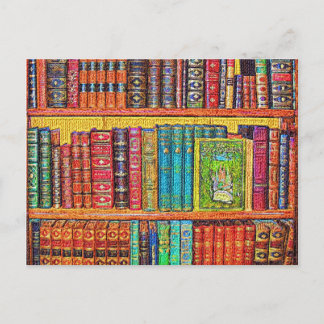 Library Books Postcard