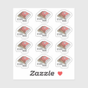 Library Books Return Reminder Student Planner Sticker