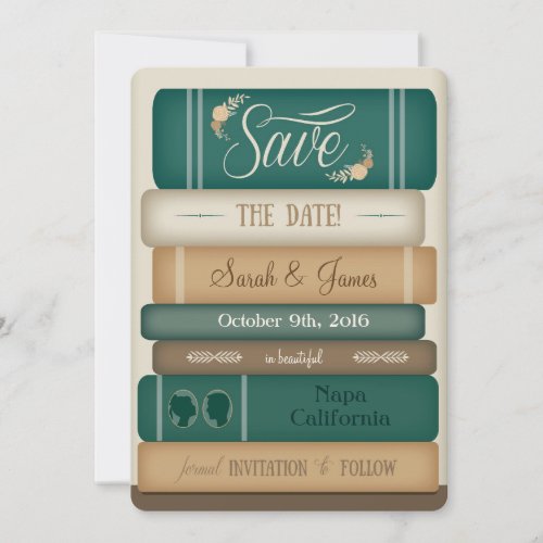 Library Books Save the Date