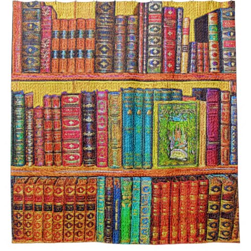 Library Books Shower Curtain
