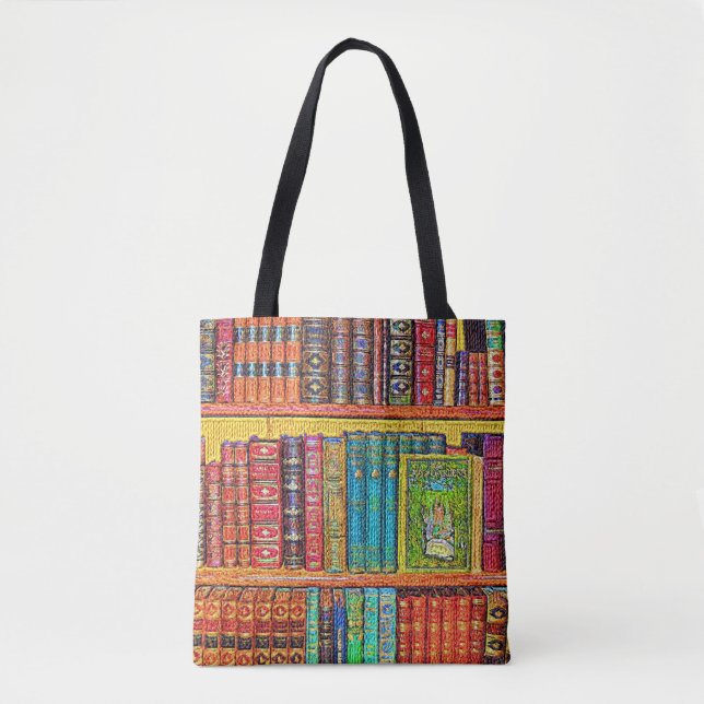 Library Books Tote Bag (Front)