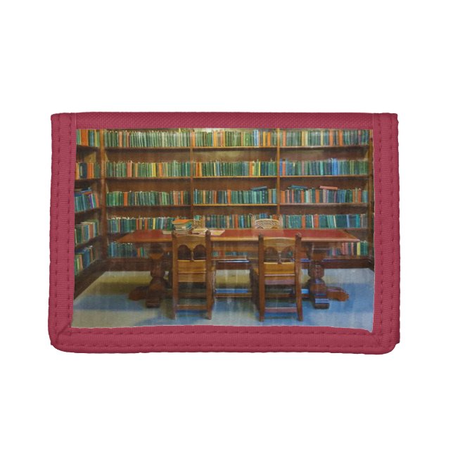 Library Books Watercolor,  Trifold Wallet (Front)
