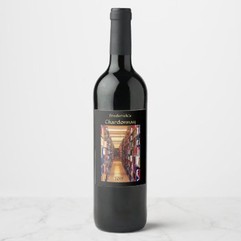 Library Books Wine Label by Bebops at Zazzle
