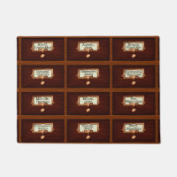 Library Books Wood Card Catalog Drawers Reading