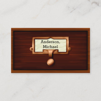 Library Books Wood Catalog Writer Author Librarian Business Card