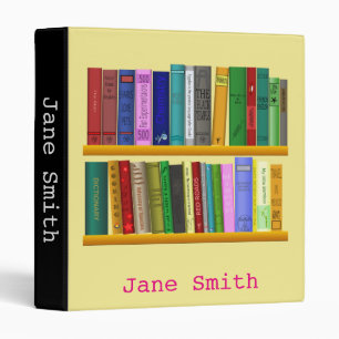 Library books young girl's student folder