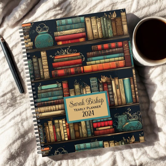 Library Bookshelf Custom Yearly Planner (Creator Uploaded)