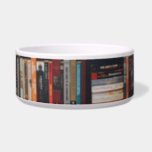 Library Bookshelf Photo Bowl<br><div class="desc">A special design for your favorite bookworm friend! Made with a high resolution photo of a huge bookcase.</div>