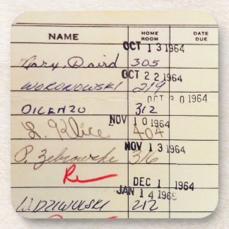 Library Card 23322 Beverage Coaster