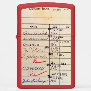 Library Card 23322 Zippo Lighter
