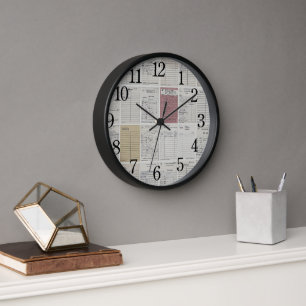 Library Card Clock