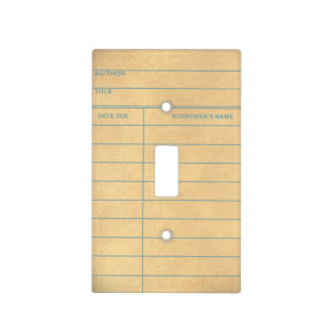Library Card Light Switch Cover