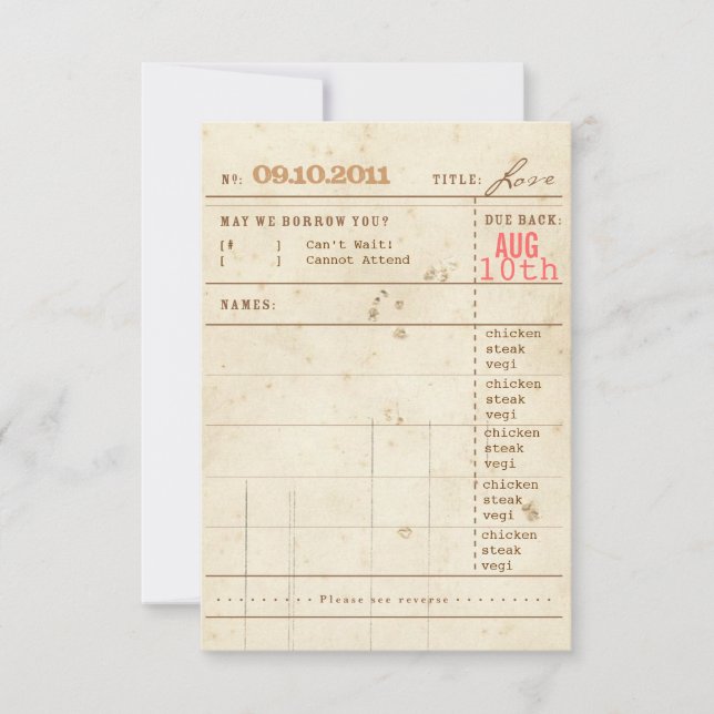 Library Card RSVP Postcard (Front)