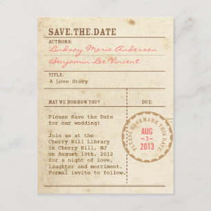 Library Card Save the Date