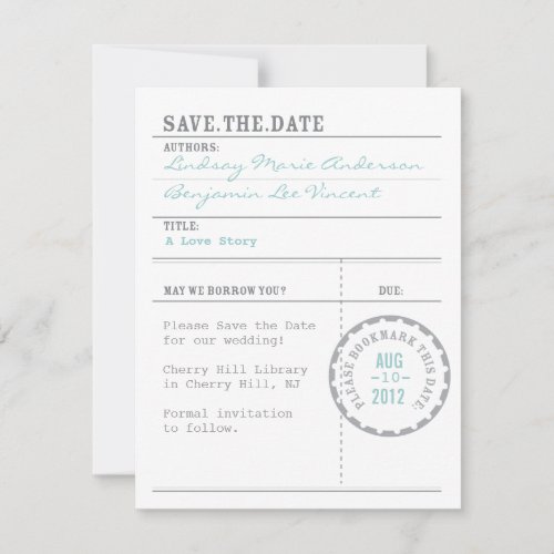 Library Card Save the Date