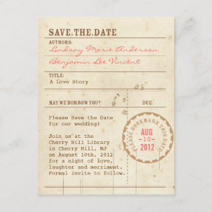 Library Card Save the Date