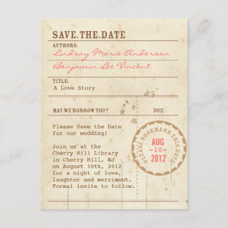 Library Card Save the Date