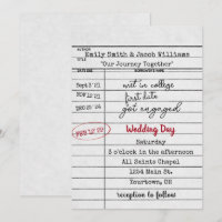 Library Card Wedding Invite