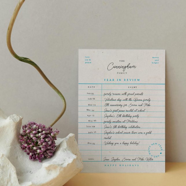 Library Card Year in Review Flat Holiday Card (Creator Uploaded)