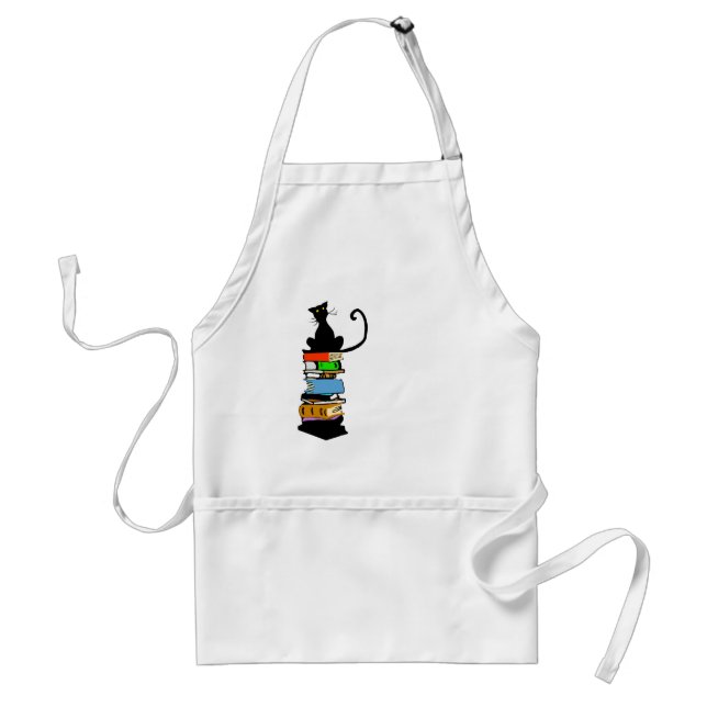 Library Cat Adult Apron (Front)