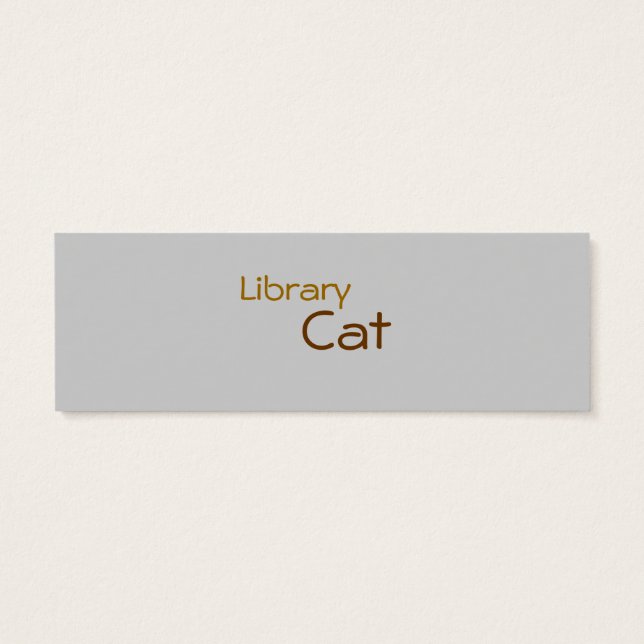 Library Cat (Book Mark) (Back)