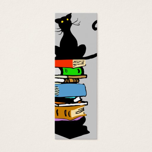 Customizable Library Cat (Book Mark) Business Card Templates