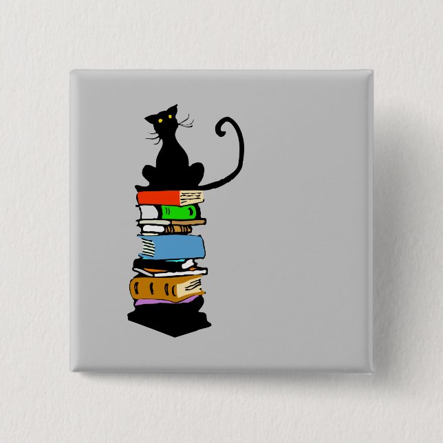 Library Cat Button (Front)