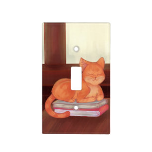 Library Cat Light Switch Cover