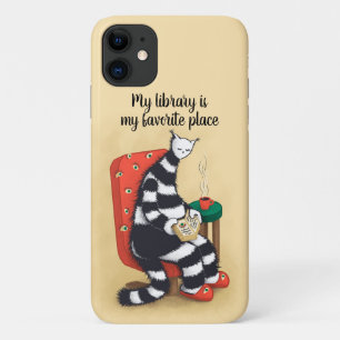 Library Cat Lover Libarian iPhone 11 Case