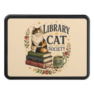 Library Cat Society Bookish Calico Hitch Cover