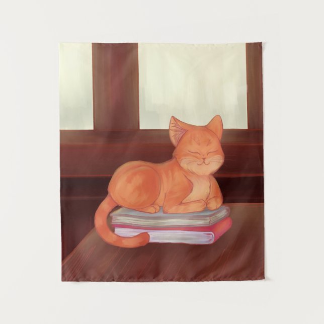Library Cat Tapestry (Front)