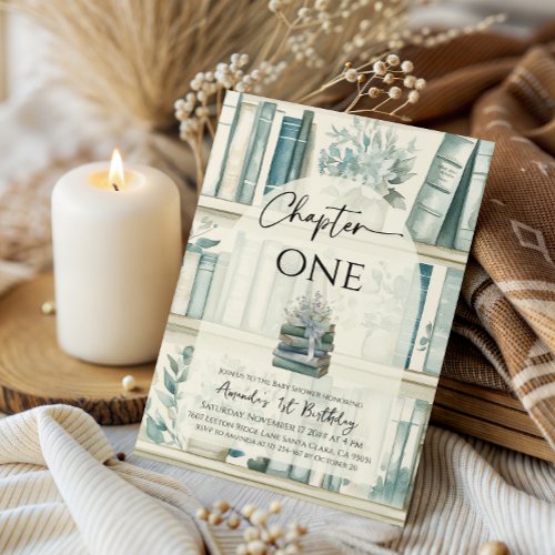 Library Chapter ONE Blue Boy Book 1st Birthday