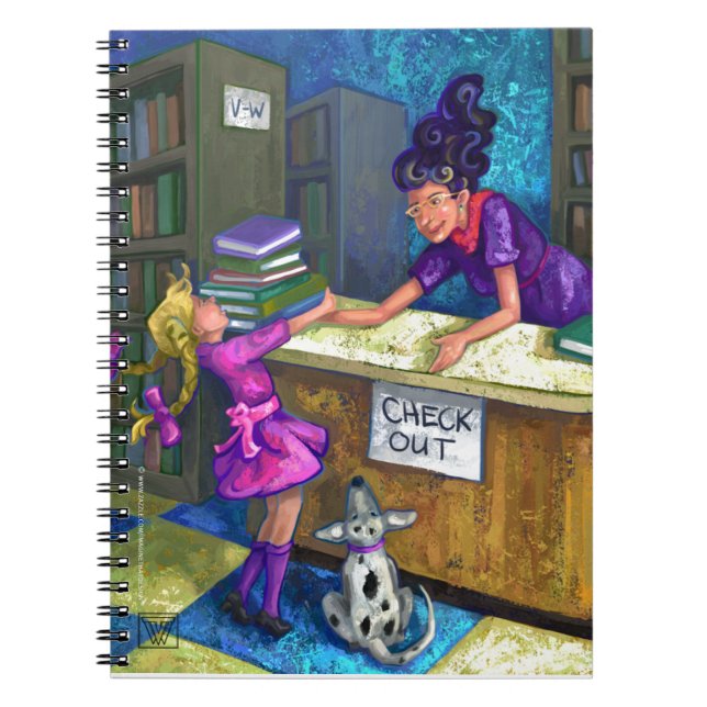 Library Check Out Art Notebook (Front)