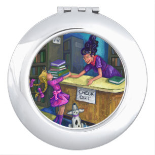 Library Check Out Artwork Vanity Mirror