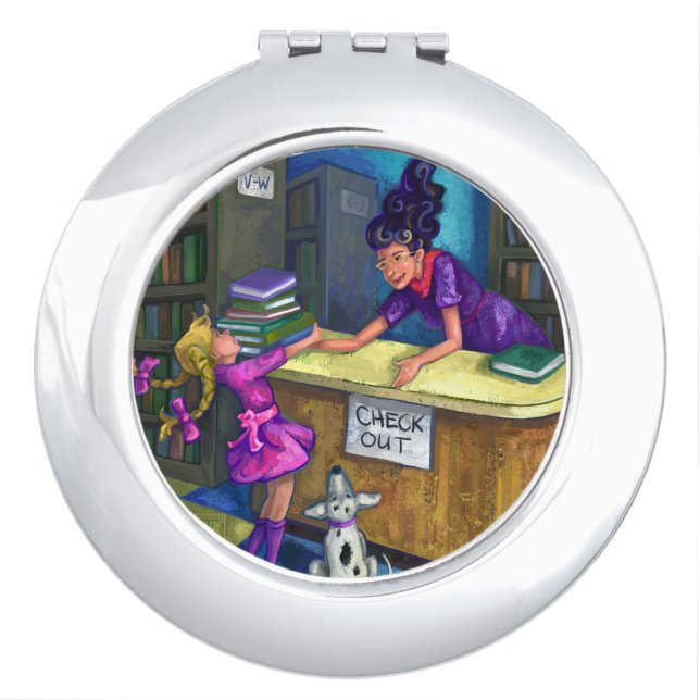 Library Check Out Artwork Vanity Mirror (Front)