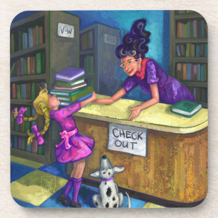 Library Check Out Coaster