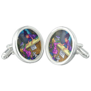 Library Check Out Cufflinks