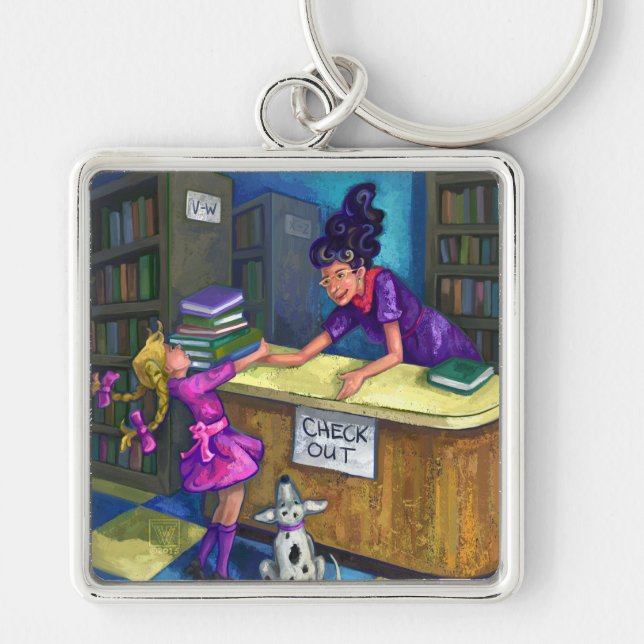 Library Check Out Keychain (Front)