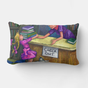 Library Check Out Lumbar Pillow