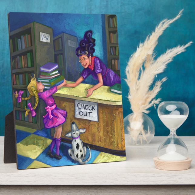 Library Check Out Plaque (Side)