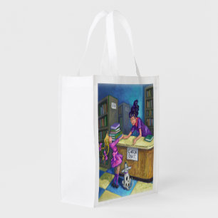 Library Check Out Reusable Grocery Bag