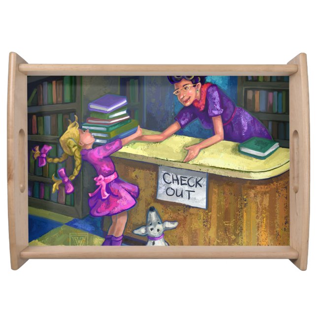 Library Check Out Serving Tray (Front)