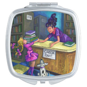 Library Check Out Vanity Mirror