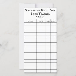 Library Checkout Card Book Tracker Pamphlet