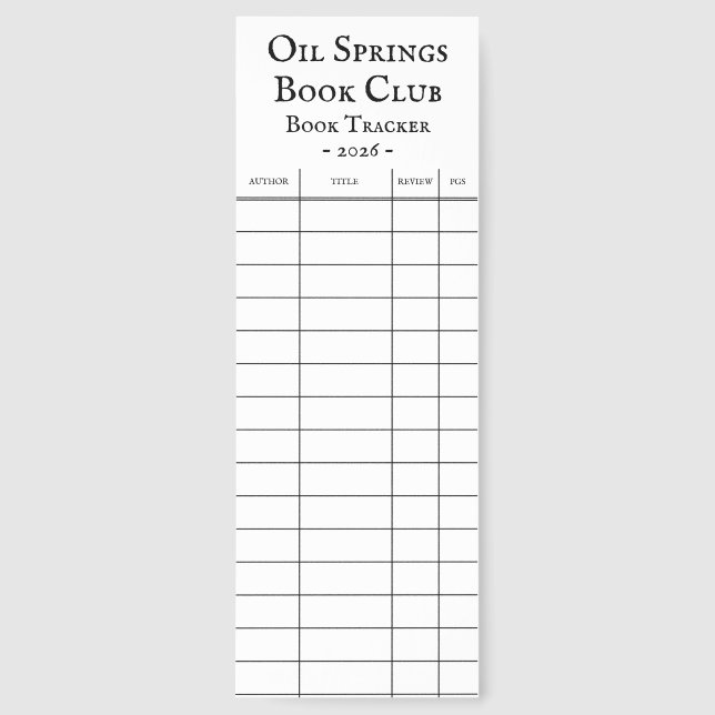 Library Checkout Card Book Tracker Pamphlet Bookmarks (Front)