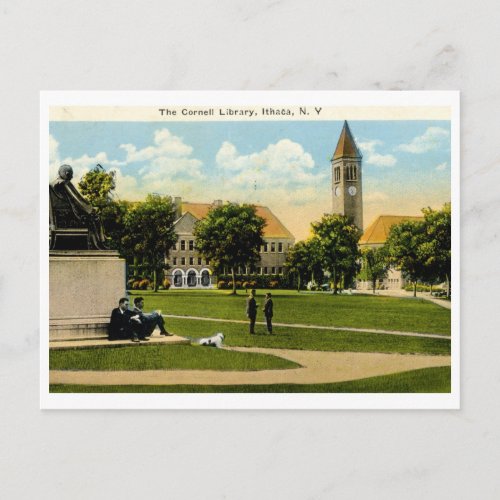 Library Cornell Ithaca NY 1926 Vintage Postcard
