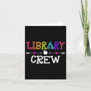 Library Crew Teacher Fun First Day Of School Gift Card