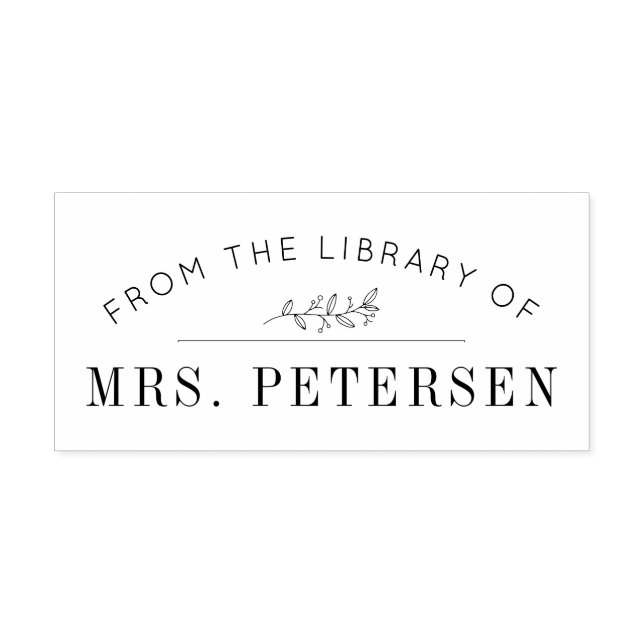 Library custom name book stamp (Design)